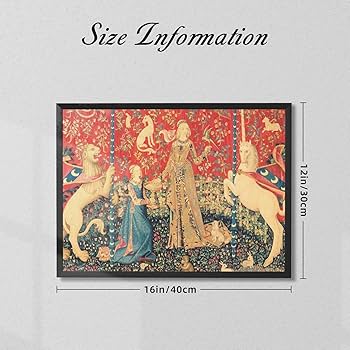 Amazon.co.jp: 貴婦人と一角獣私の唯一の欲望 装飾絵画 アート